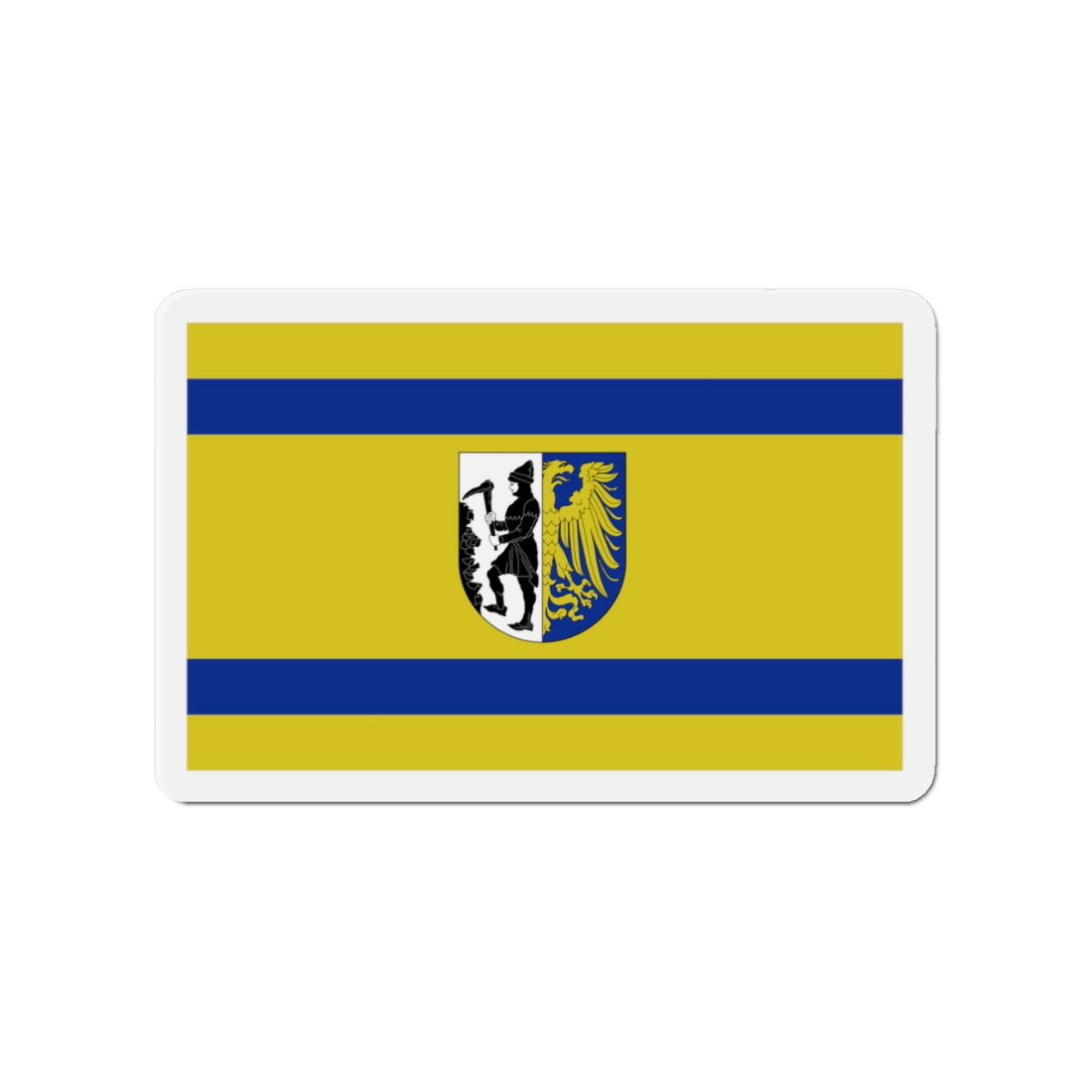 Flag of Bytom Poland - Die-Cut Magnet-3" x 3"-The Sticker Space