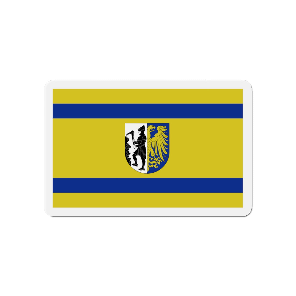 Flag of Bytom Poland - Die-Cut Magnet-4" x 4"-The Sticker Space