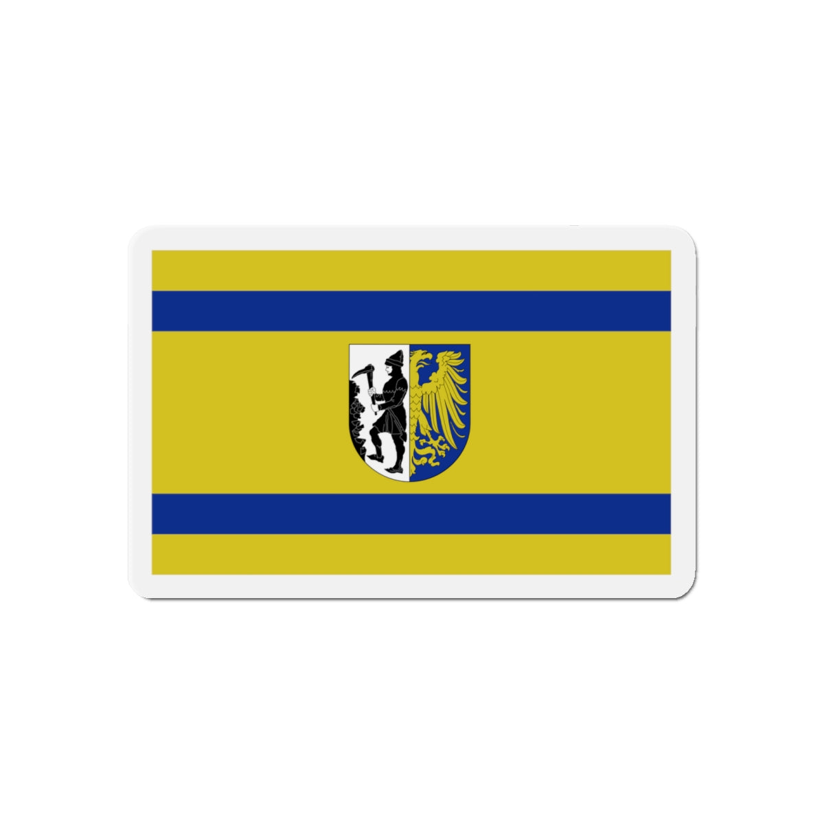 Flag of Bytom Poland - Die-Cut Magnet-5" x 5"-The Sticker Space