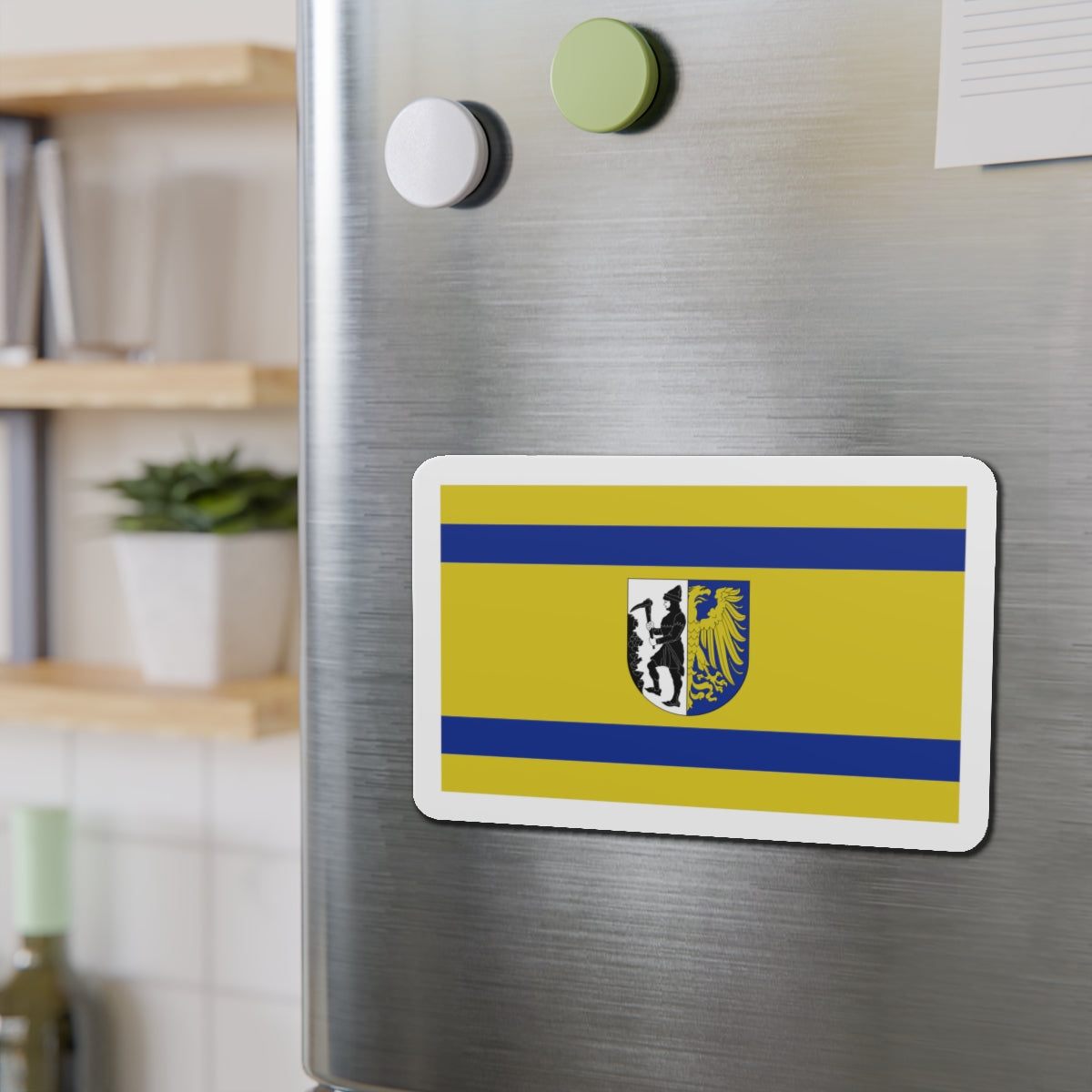 Flag of Bytom Poland - Die-Cut Magnet-The Sticker Space