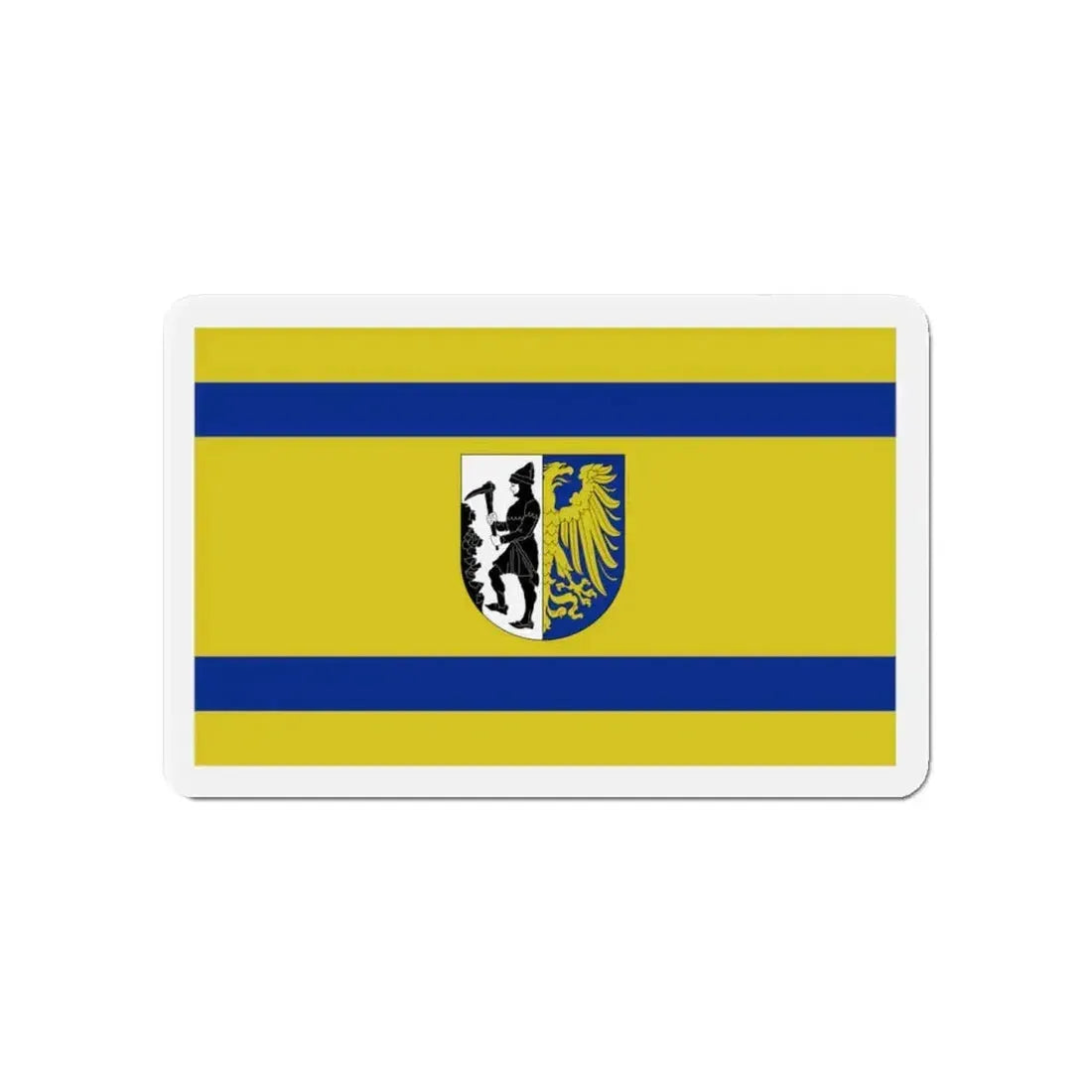 Flag of Bytom Poland - Refrigerator Magnet 4 Inch - The Sticker Space