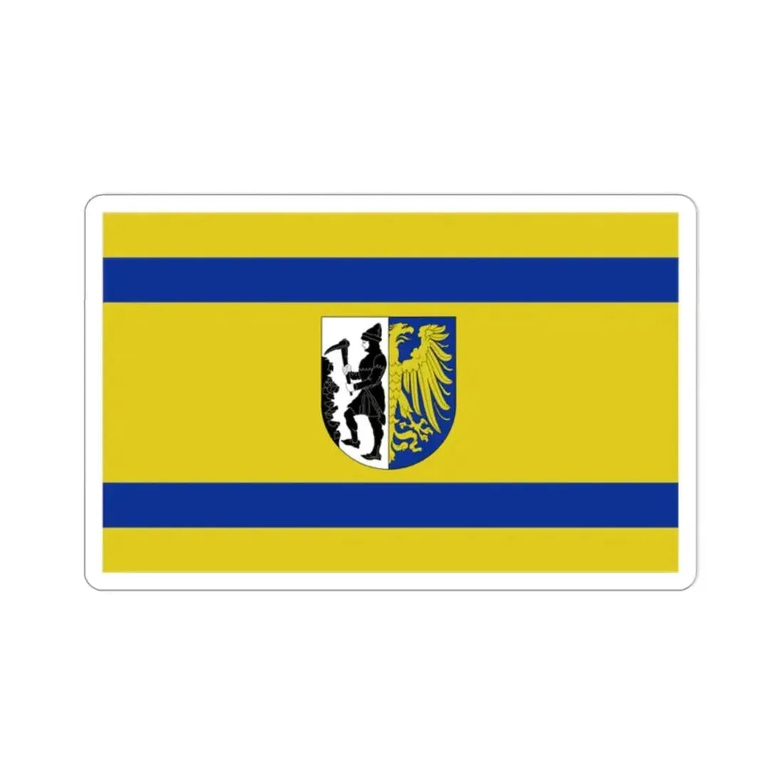 Flag of Bytom Poland STICKER Vinyl Die-Cut Decal 2 Inch - The Sticker Space