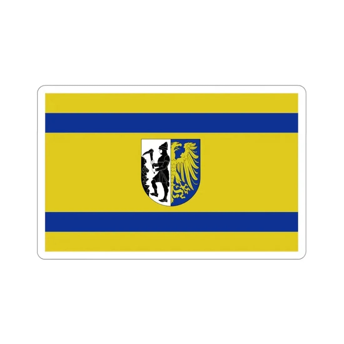 Flag of Bytom Poland STICKER Vinyl Die-Cut Decal 3 Inch - The Sticker Space