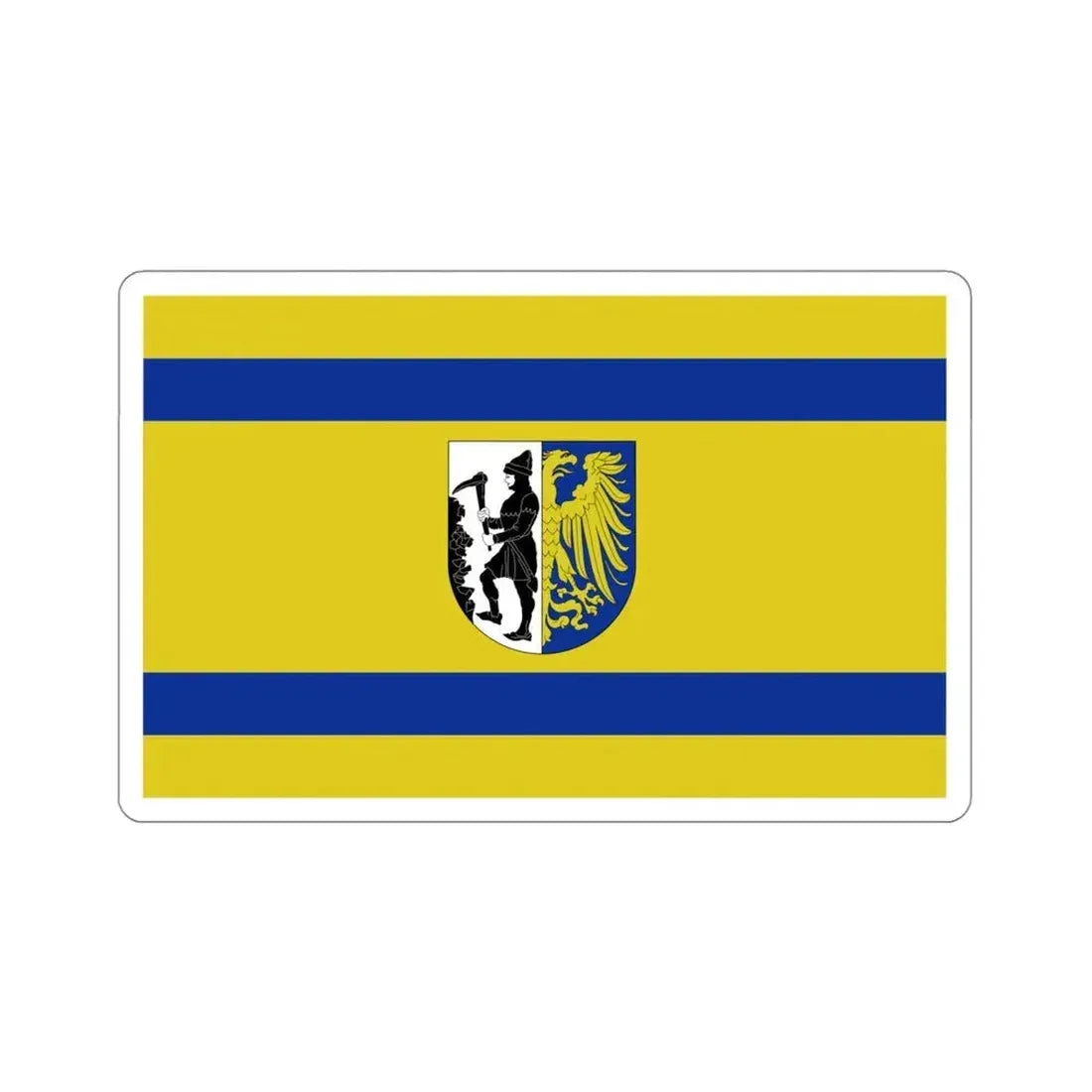 Flag of Bytom Poland STICKER Vinyl Die-Cut Decal 4 Inch - The Sticker Space
