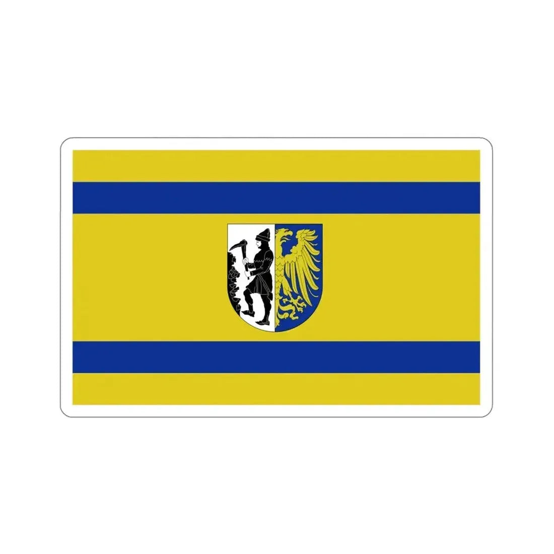 Flag of Bytom Poland STICKER Vinyl Die-Cut Decal - The Sticker Space