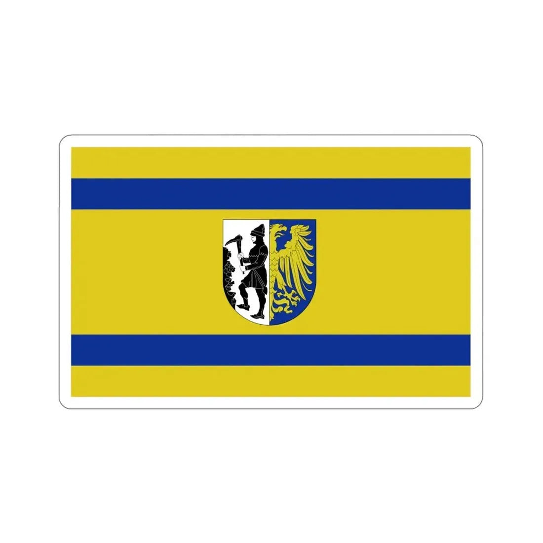 Flag of Bytom Poland STICKER Vinyl Die-Cut Decal - The Sticker Space