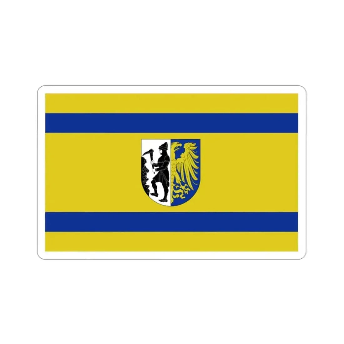 Flag of Bytom Poland STICKER Vinyl Die-Cut Decal - The Sticker Space