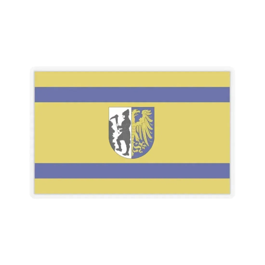 Flag of Bytom Poland - STICKER Vinyl Kiss-Cut Decal 2 Inch Transparent - The Sticker Space