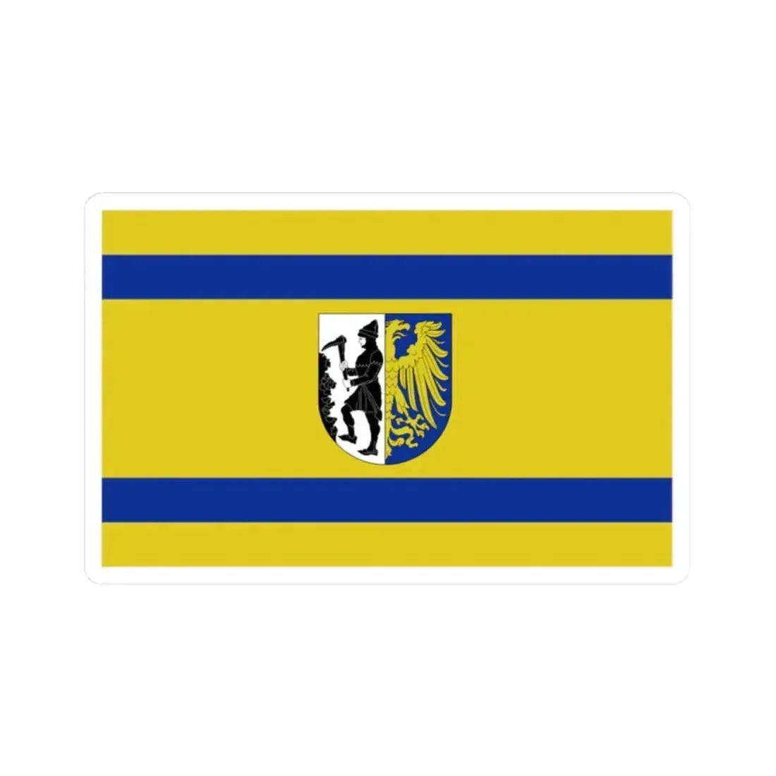 Flag of Bytom Poland - STICKER Vinyl Kiss-Cut Decal 2 Inch White - The Sticker Space