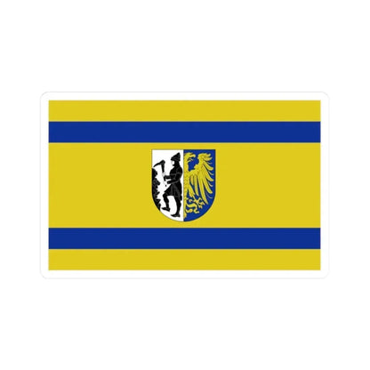 Flag of Bytom Poland - STICKER Vinyl Kiss-Cut Decal 2 Inch White - The Sticker Space