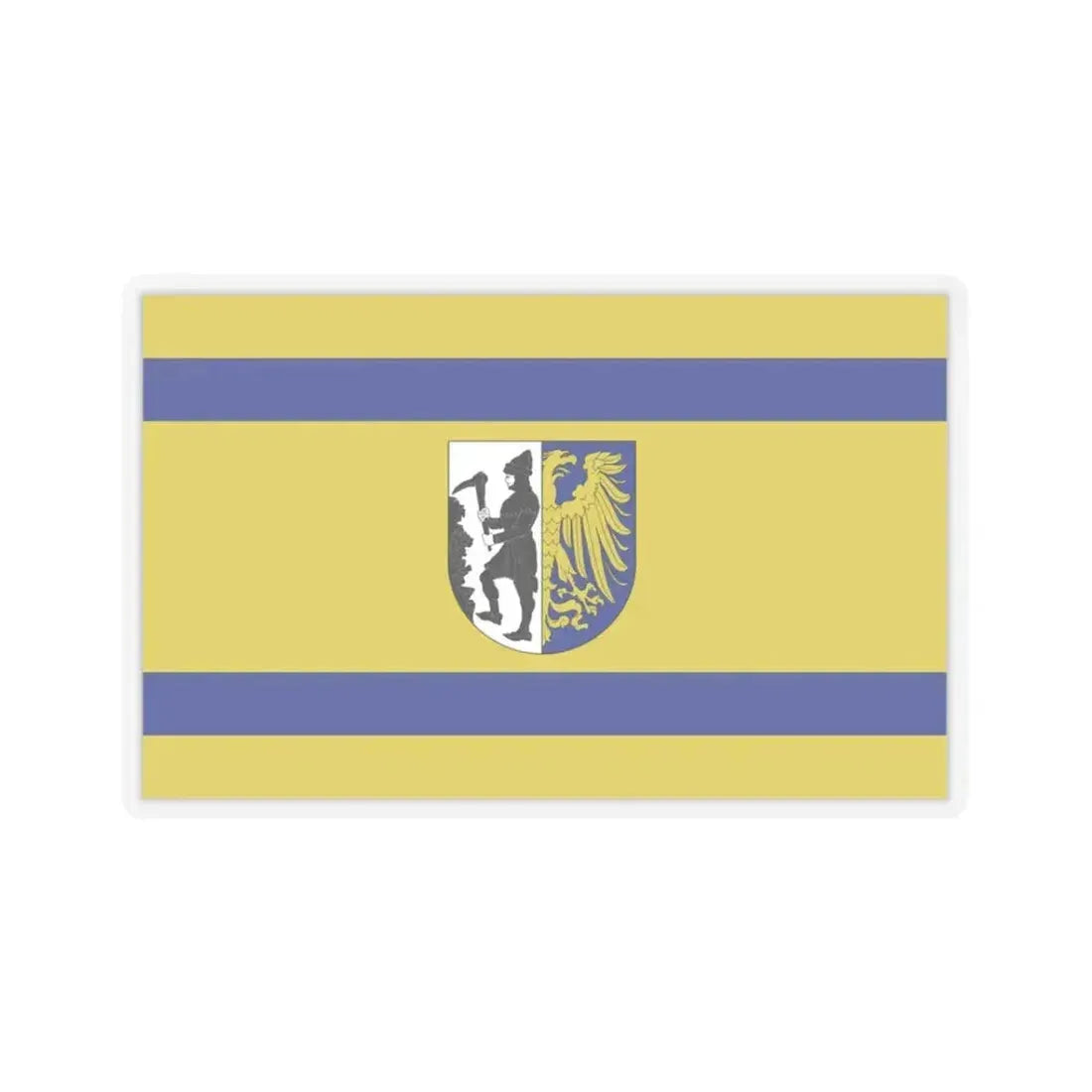 Flag of Bytom Poland - STICKER Vinyl Kiss-Cut Decal 3 Inch Transparent - The Sticker Space
