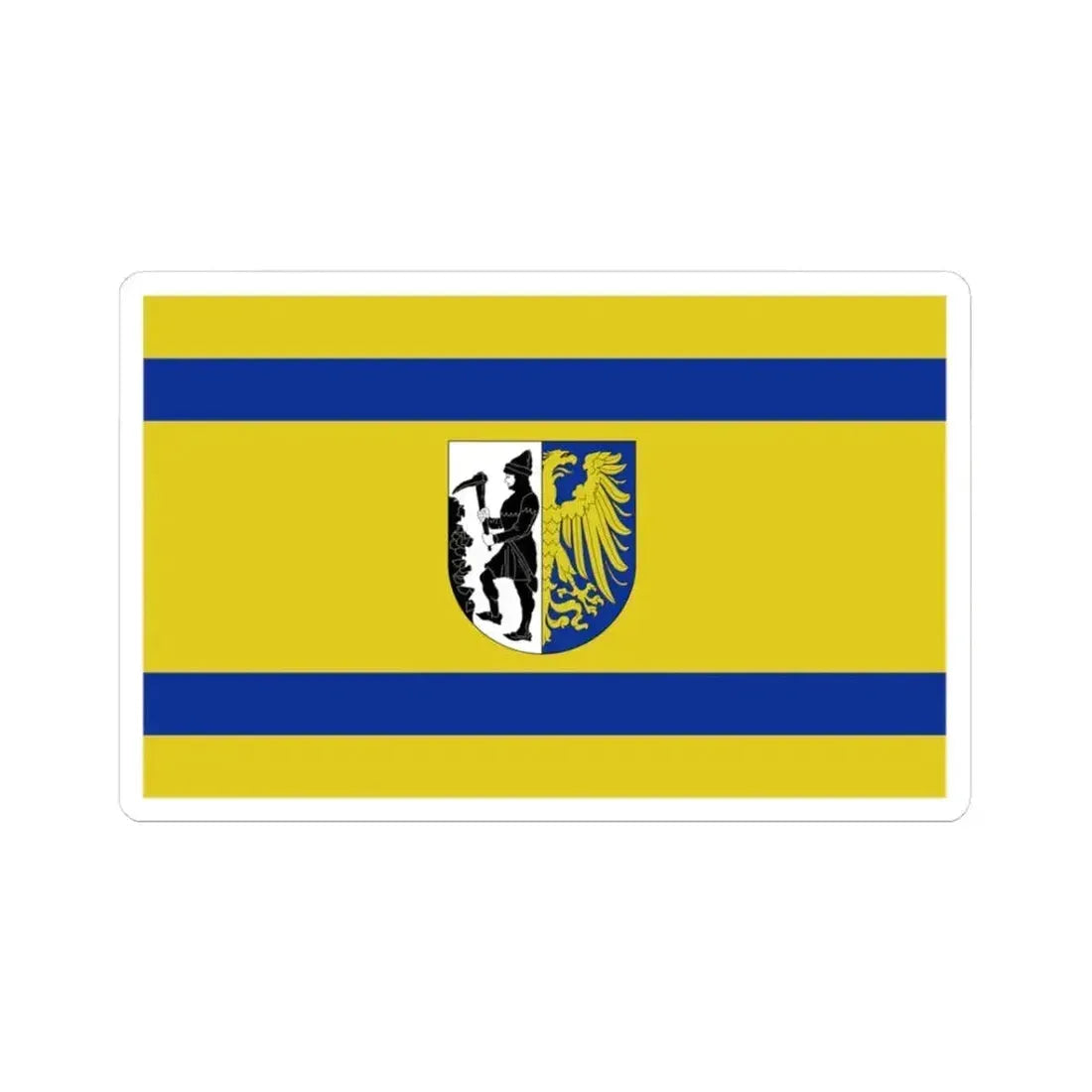 Flag of Bytom Poland - STICKER Vinyl Kiss-Cut Decal 3 Inch White - The Sticker Space