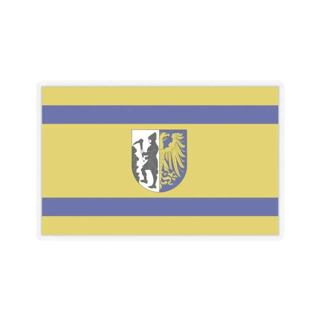 Flag of Bytom Poland - STICKER Vinyl Kiss-Cut Decal 4 Inch Transparent - The Sticker Space