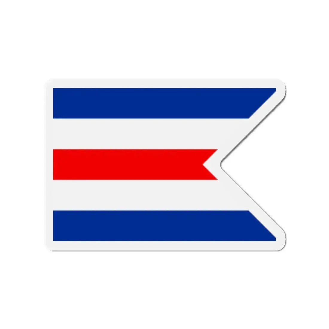 Flag of C Pennant C Doppelstander provisional civil ensign Merchant flag of Germany 1946–1949 Germany - Refrigerator Magnet 2 Inch - The Sticker Space