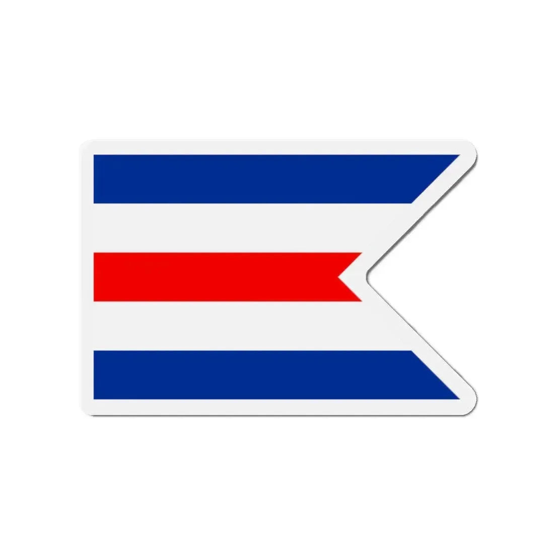 Flag of C Pennant C Doppelstander provisional civil ensign Merchant flag of Germany 1946–1949 Germany - Refrigerator Magnet 3 Inch - The Sticker Space