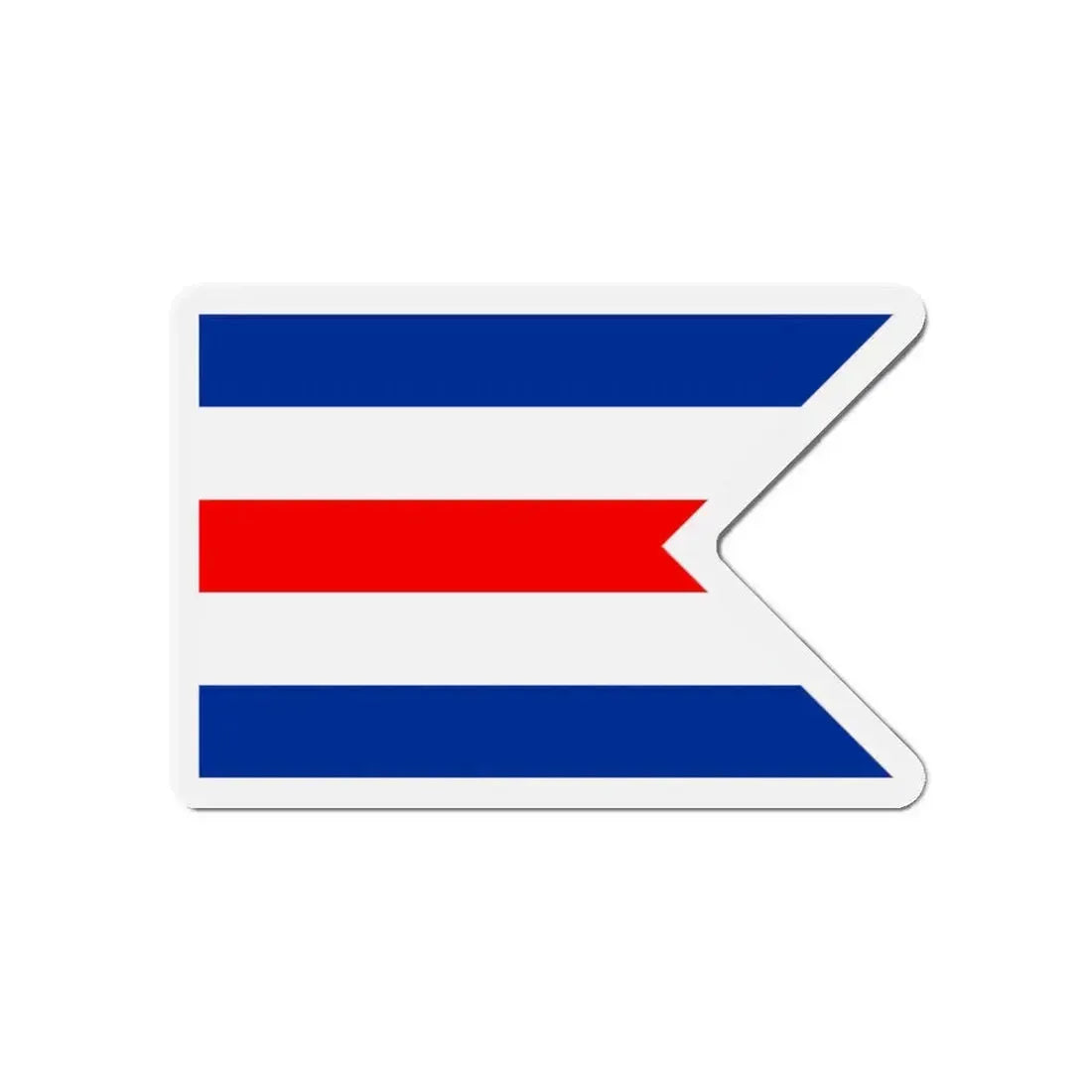 Flag of C Pennant C Doppelstander provisional civil ensign Merchant flag of Germany 1946–1949 Germany - Refrigerator Magnet 5 Inch - The Sticker Space