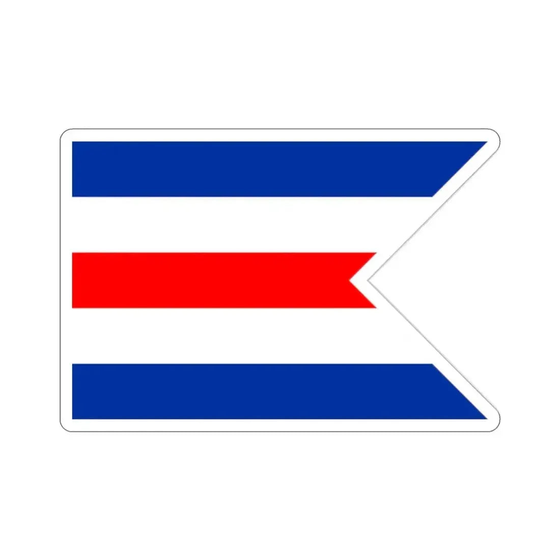 Flag of C Pennant C Doppelstander provisional civil ensign Merchant flag of Germany 1946–1949 Germany STICKER Vinyl Die-Cut Decal 2 Inch - The Sticker Space