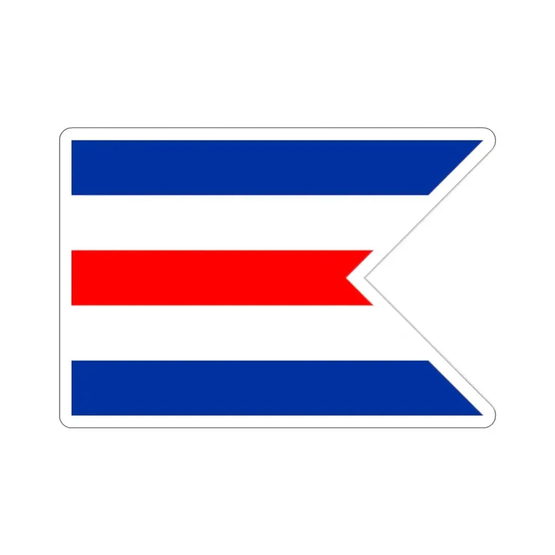 Flag of C Pennant C Doppelstander provisional civil ensign Merchant flag of Germany 1946–1949 Germany STICKER Vinyl Die-Cut Decal 2 Inch - The Sticker Space