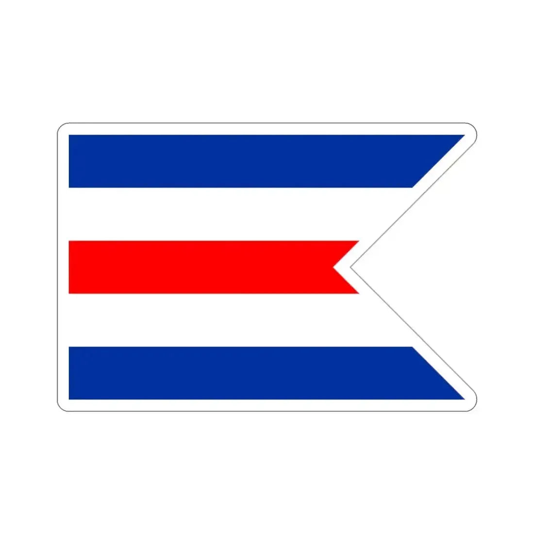 Flag of C Pennant C Doppelstander provisional civil ensign Merchant flag of Germany 1946–1949 Germany STICKER Vinyl Die-Cut Decal 3 Inch - The Sticker Space