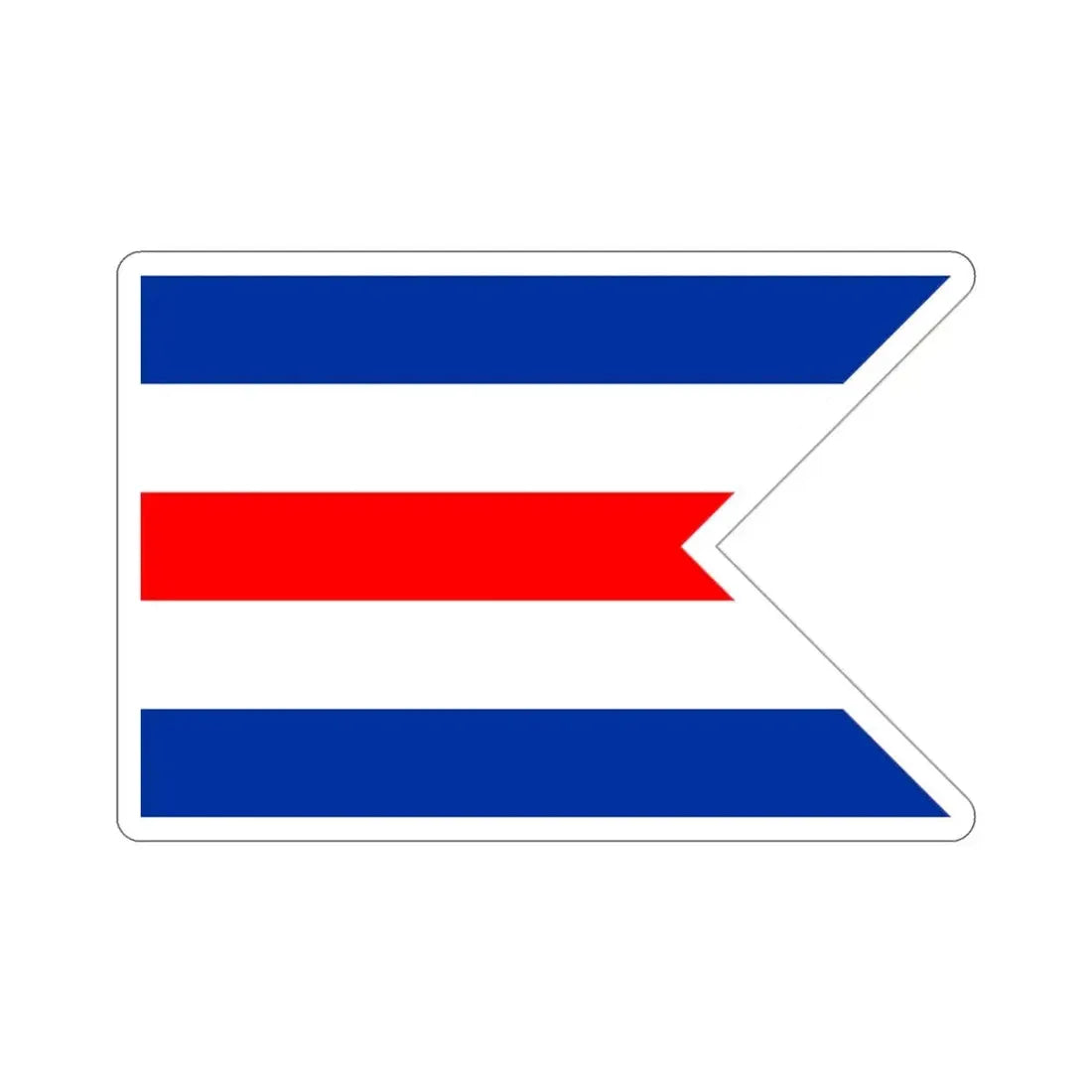 Flag of C Pennant C Doppelstander provisional civil ensign Merchant flag of Germany 1946–1949 Germany STICKER Vinyl Die-Cut Decal 3 Inch - The Sticker Space