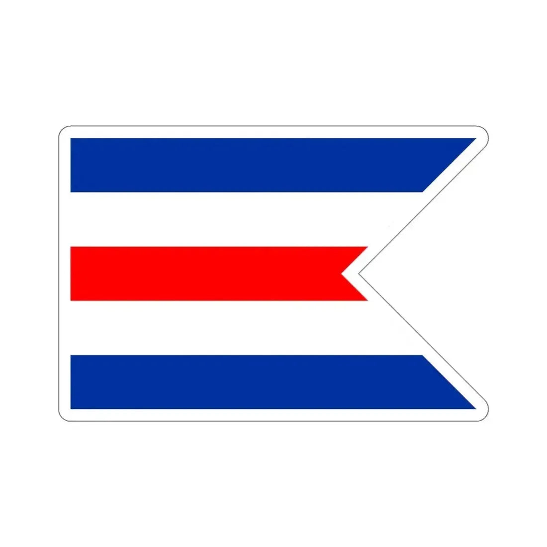 Flag of C Pennant C Doppelstander provisional civil ensign Merchant flag of Germany 1946–1949 Germany STICKER Vinyl Die-Cut Decal 4 Inch - The Sticker Space
