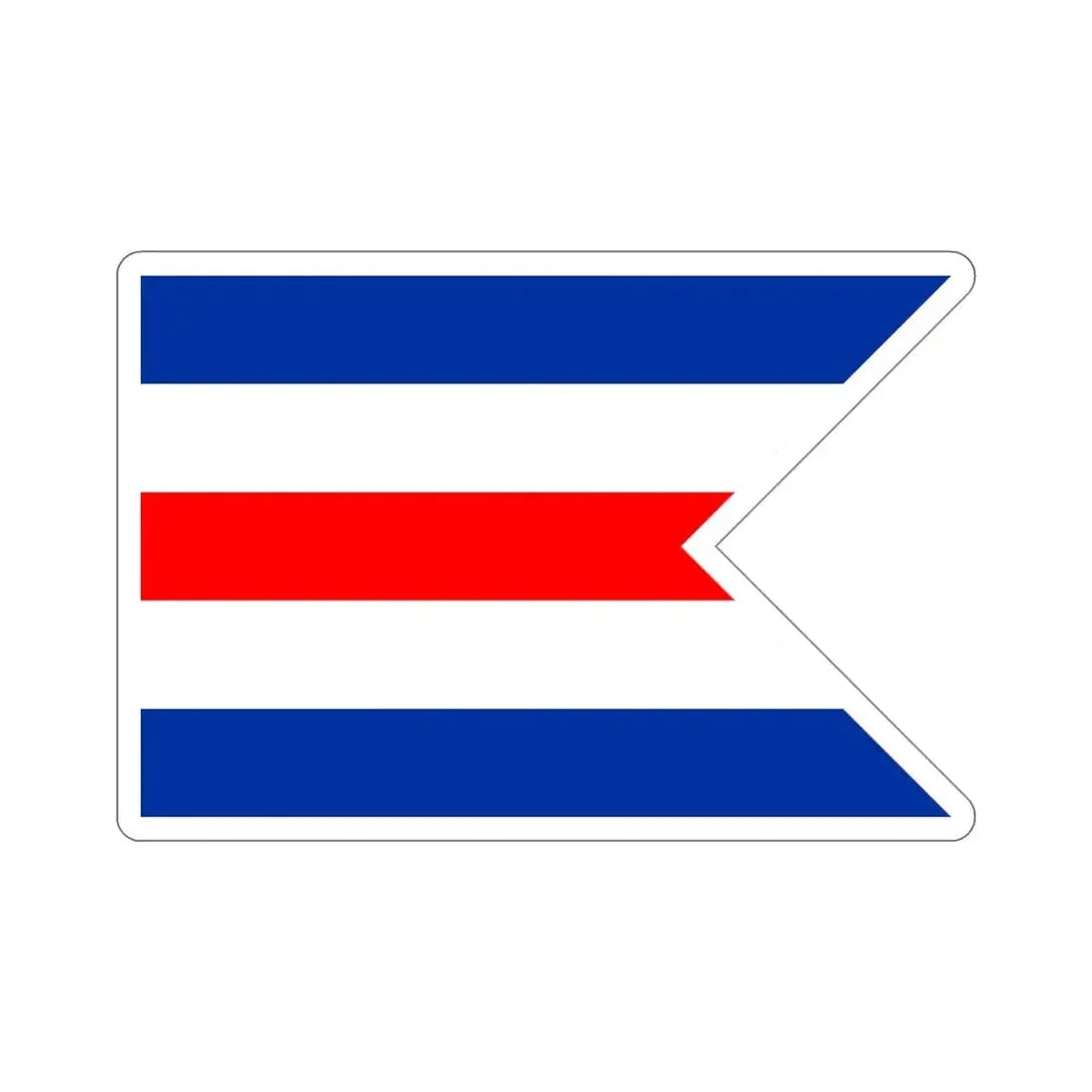 Flag of C Pennant C Doppelstander provisional civil ensign Merchant flag of Germany 1946–1949 Germany STICKER Vinyl Die-Cut Decal 4 Inch - The Sticker Space