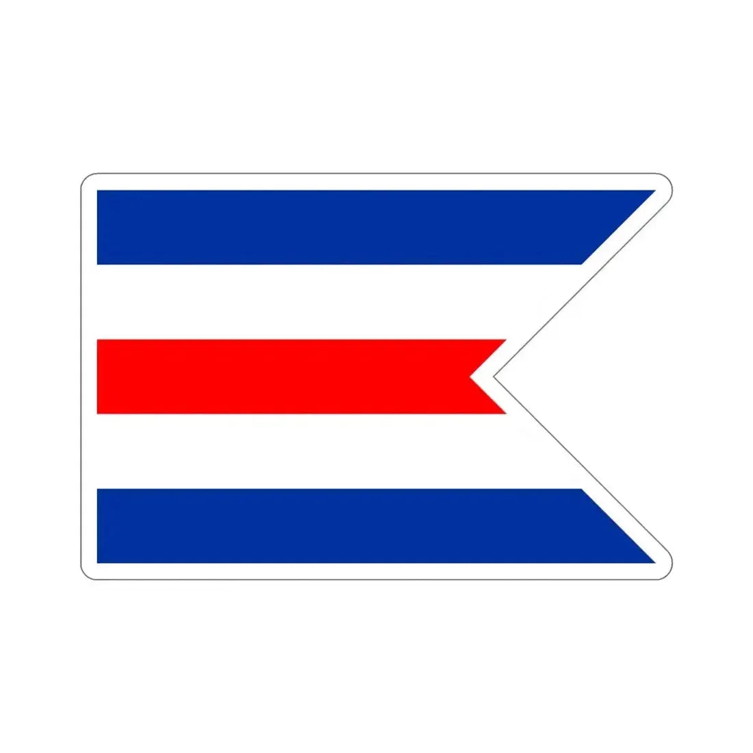 Flag of C Pennant C Doppelstander provisional civil ensign Merchant flag of Germany 1946–1949 Germany STICKER Vinyl Die-Cut Decal 5 Inch - The Sticker Space