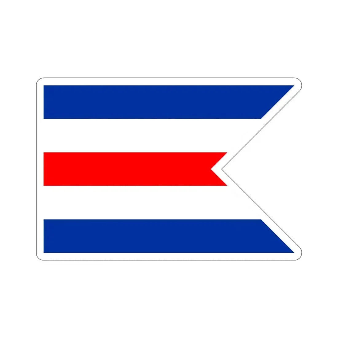 Flag of C Pennant C Doppelstander provisional civil ensign Merchant flag of Germany 1946–1949 Germany STICKER Vinyl Die-Cut Decal 5 Inch - The Sticker Space
