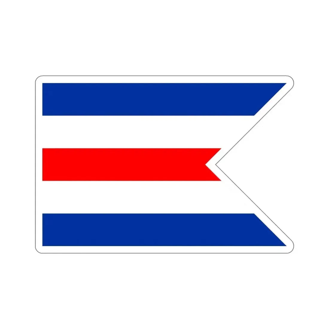 Flag of C Pennant C Doppelstander provisional civil ensign Merchant flag of Germany 1946–1949 Germany STICKER Vinyl Die-Cut Decal 6 Inch - The Sticker Space