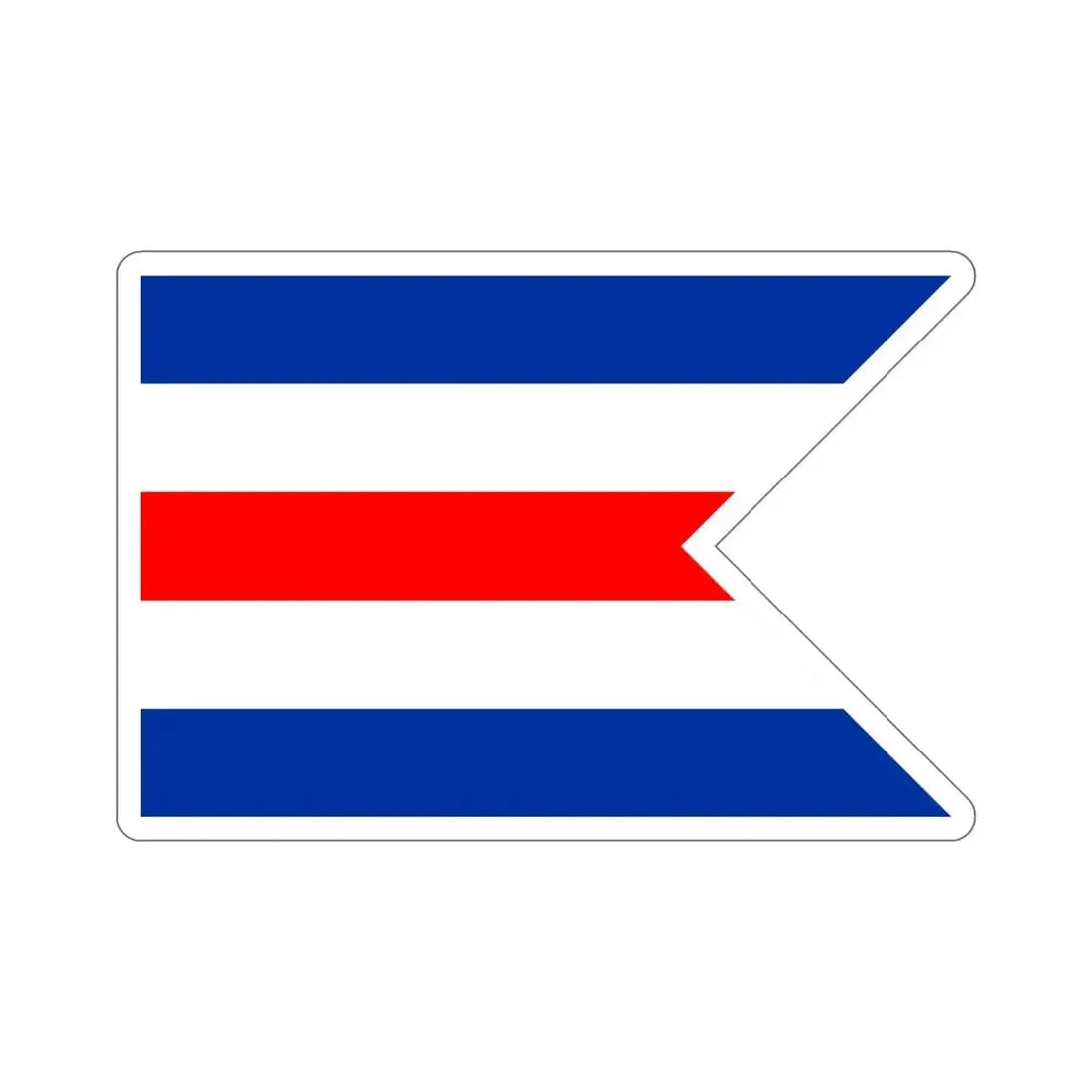 Flag of C Pennant C Doppelstander provisional civil ensign Merchant flag of Germany 1946–1949 Germany STICKER Vinyl Die-Cut Decal 6 Inch - The Sticker Space