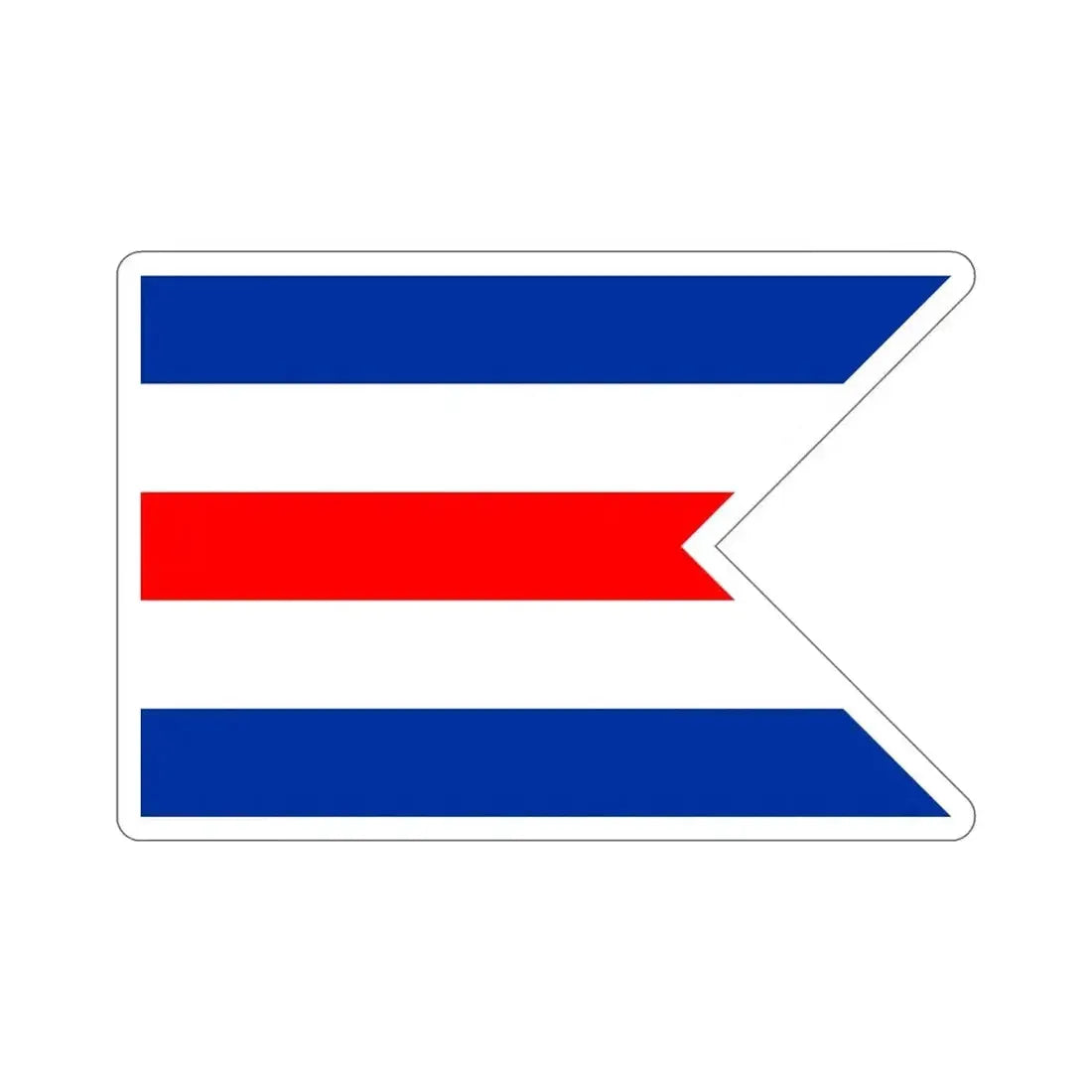 Flag of C Pennant C Doppelstander provisional civil ensign Merchant flag of Germany 1946–1949 Germany STICKER Vinyl Die-Cut Decal - The Sticker Space