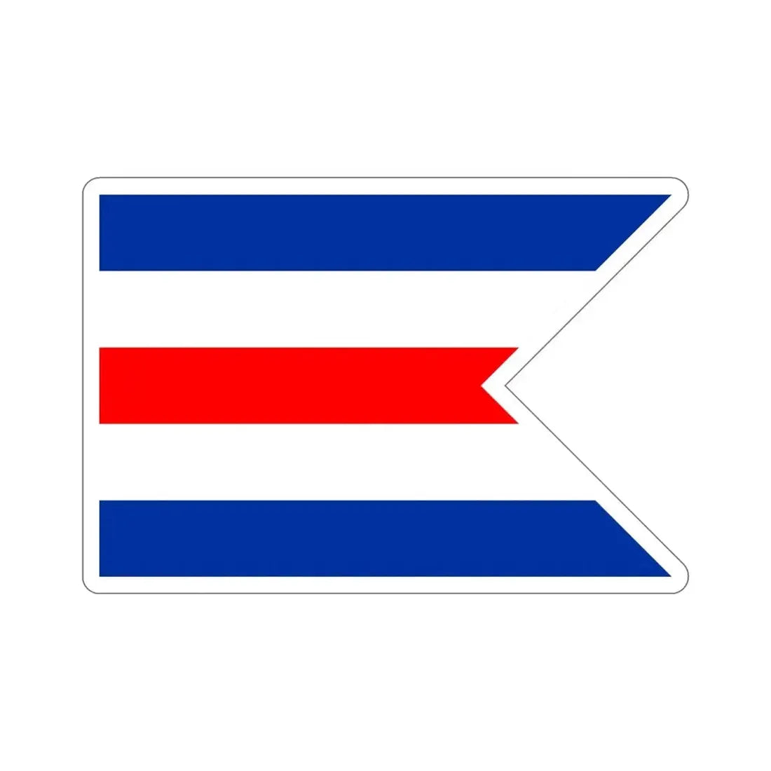 Flag of C Pennant C Doppelstander provisional civil ensign Merchant flag of Germany 1946–1949 Germany STICKER Vinyl Die-Cut Decal - The Sticker Space