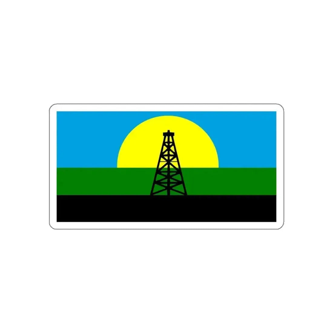 Flag of Cabimas Venezuela STICKER Vinyl Die-Cut Decal 3 Inch - The Sticker Space