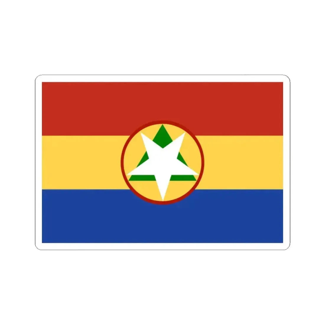 Flag of Cabinda 2020 (Angola) STICKER Vinyl Kiss-Cut Decal 2 Inch White - The Sticker Space
