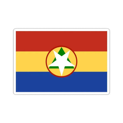 Flag of Cabinda 2020 (Angola) STICKER Vinyl Kiss-Cut Decal 3 Inch White - The Sticker Space
