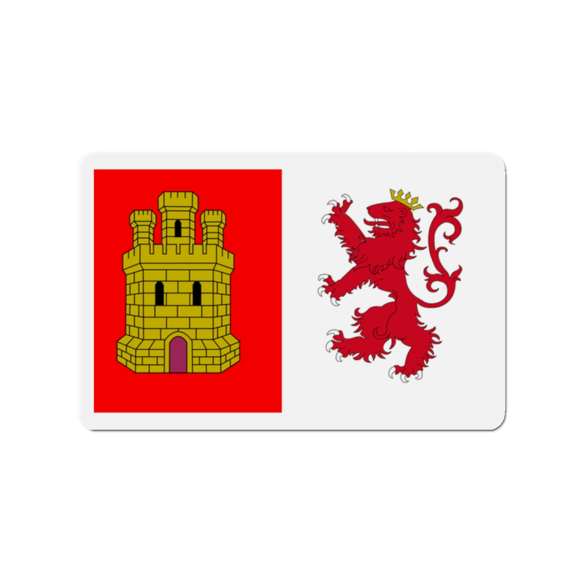 Flag of Cáceres Spain - Die-Cut Magnet-2" x 2"-The Sticker Space