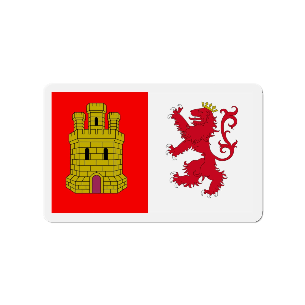 Flag of Cáceres Spain - Die-Cut Magnet-3" x 3"-The Sticker Space