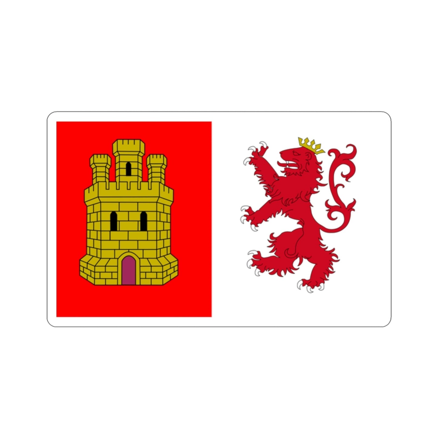 Flag of Cáceres Spain STICKER Vinyl Die-Cut Decal-2 Inch-The Sticker Space