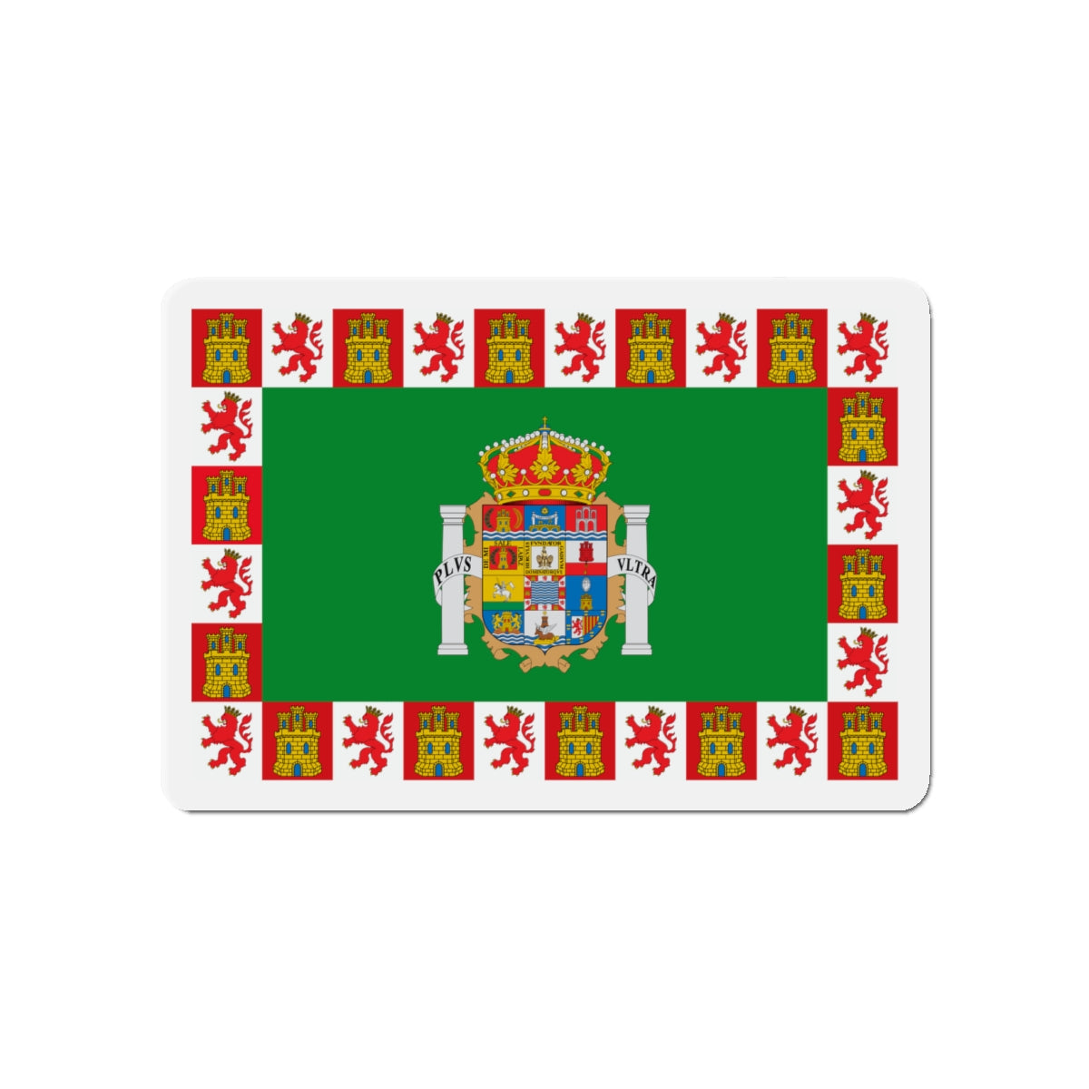 Flag of Cádiz Spain - Die-Cut Magnet-4" x 4"-The Sticker Space