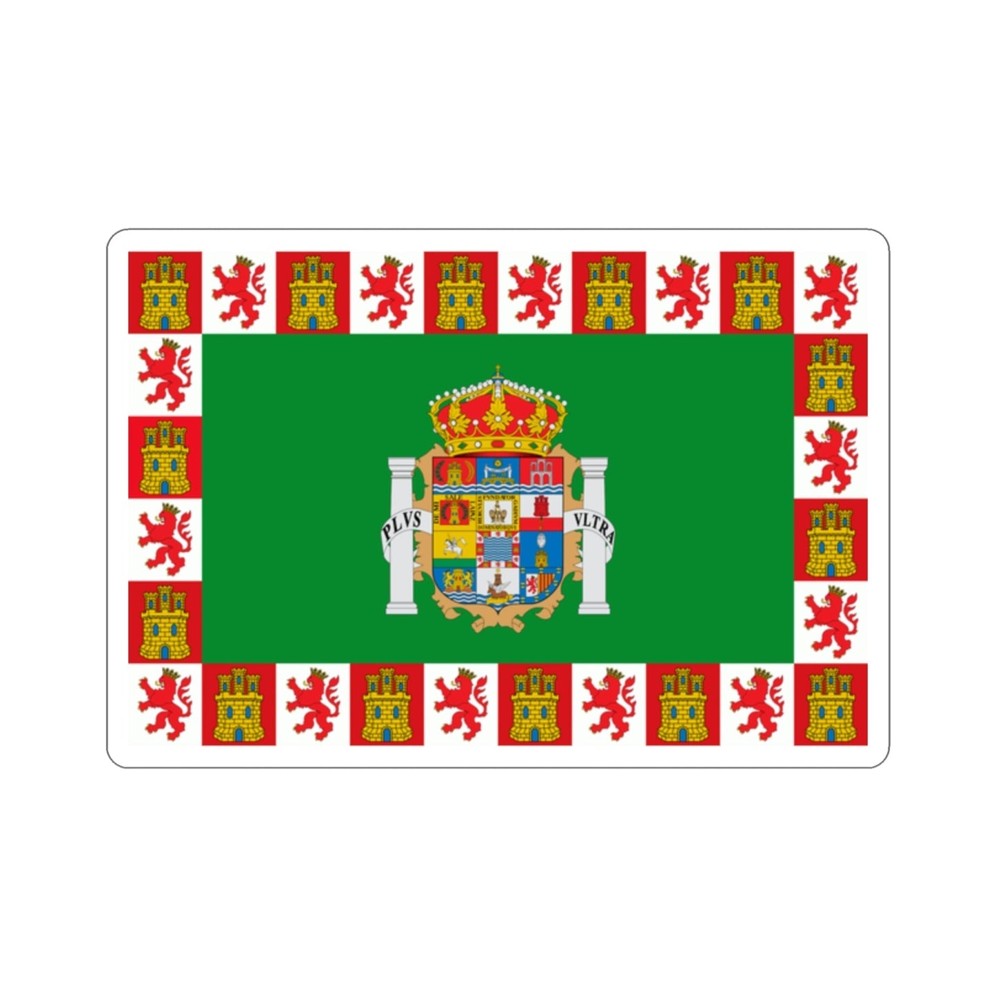 Flag of Cádiz Spain STICKER Vinyl Die-Cut Decal-2 Inch-The Sticker Space