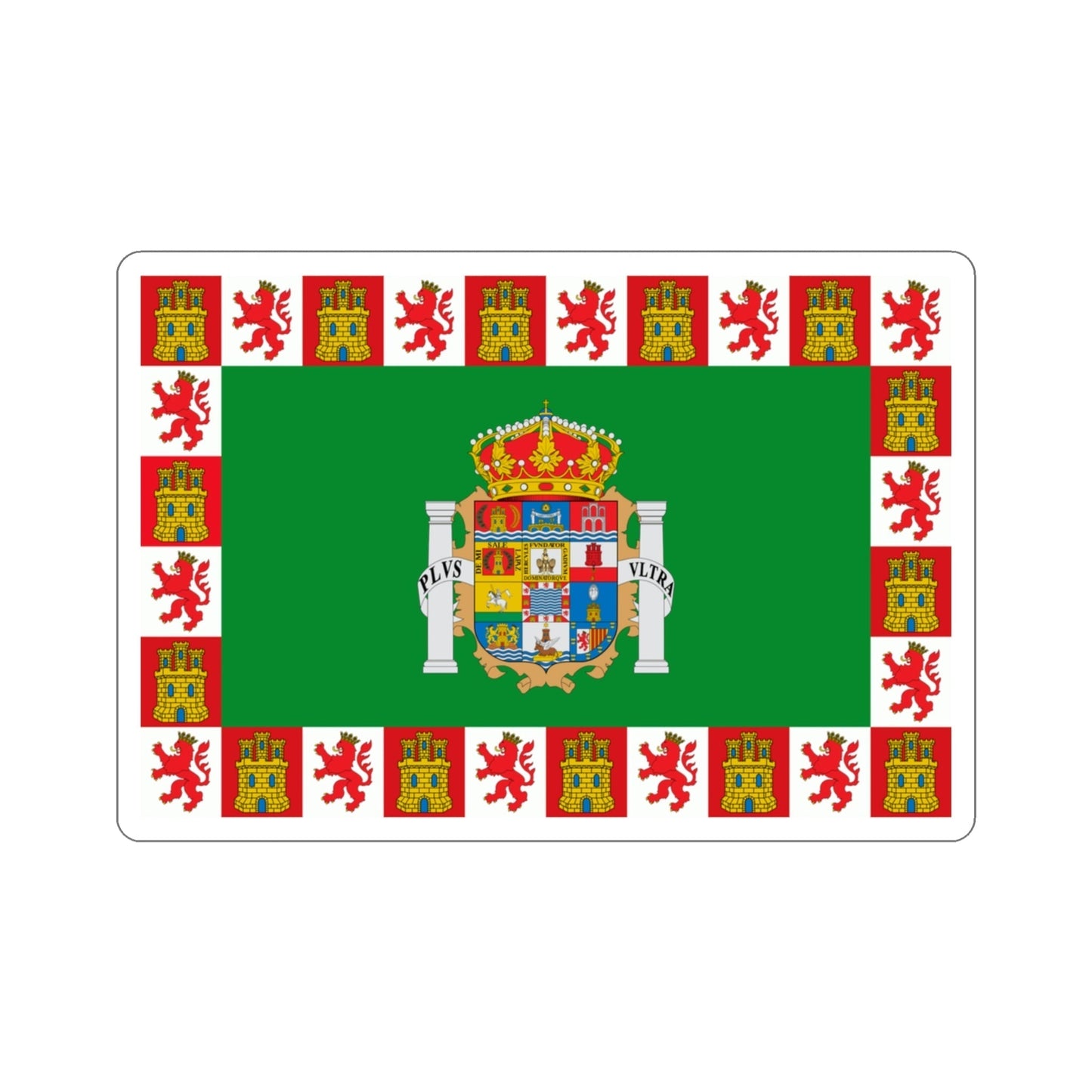 Flag of Cádiz Spain STICKER Vinyl Die-Cut Decal-3 Inch-The Sticker Space