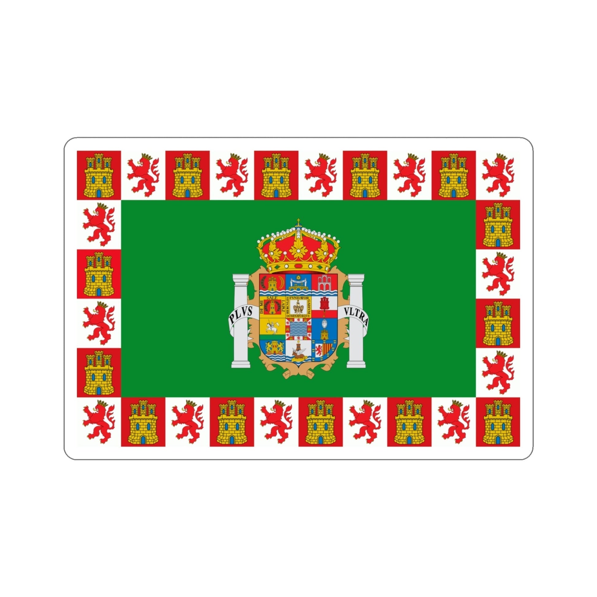 Flag of Cádiz Spain STICKER Vinyl Die-Cut Decal-4 Inch-The Sticker Space