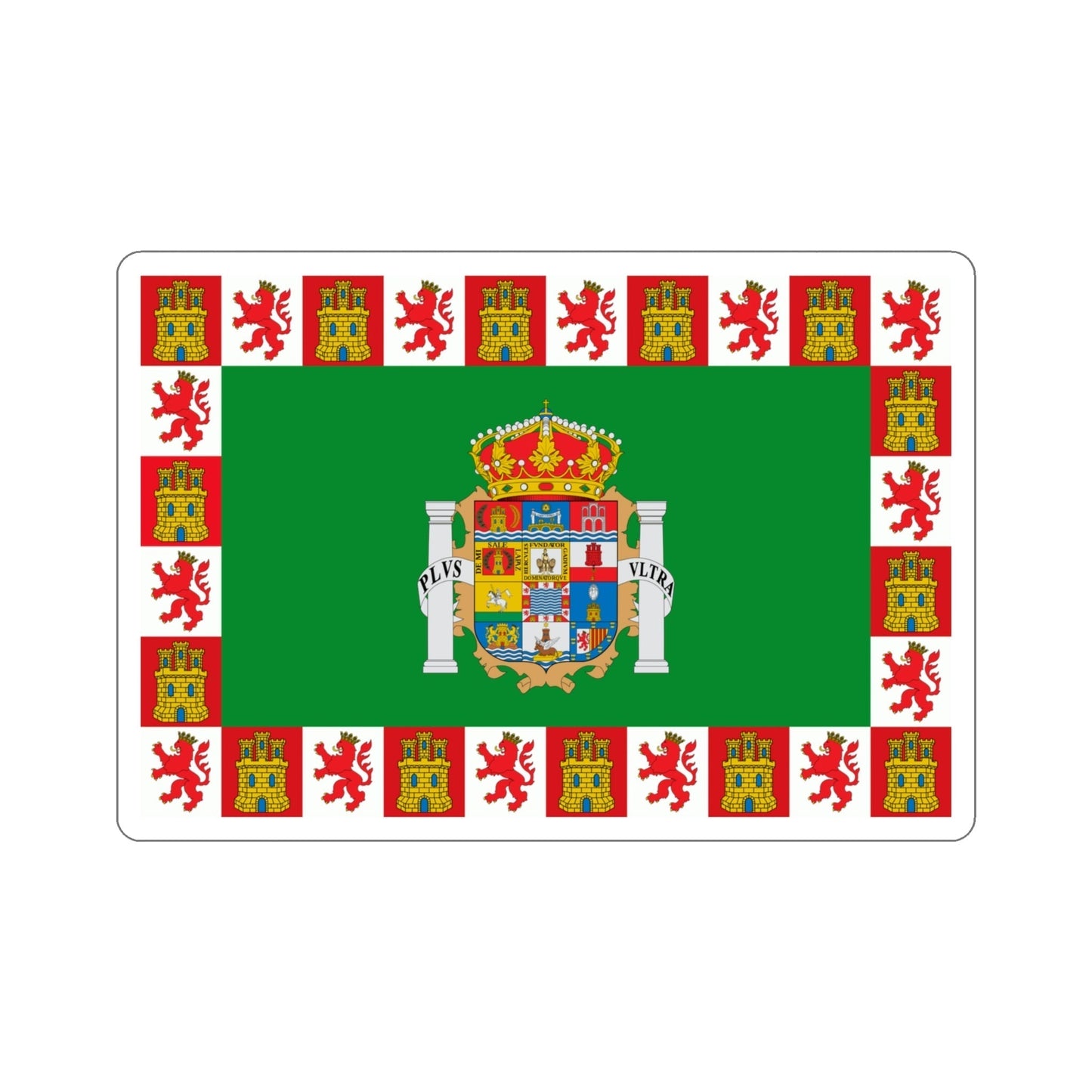 Flag of Cádiz Spain STICKER Vinyl Die-Cut Decal-4 Inch-The Sticker Space