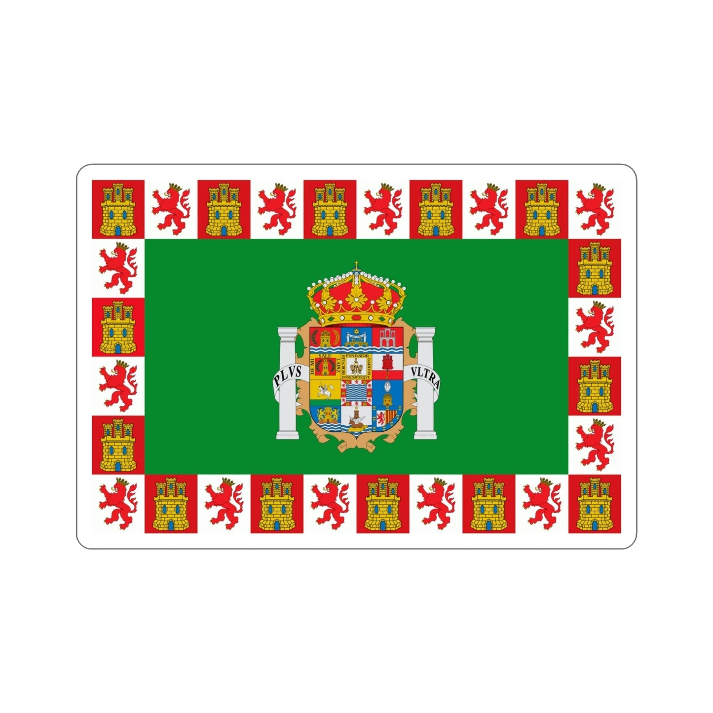 Flag of Cádiz Spain STICKER Vinyl Die-Cut Decal-5 Inch-The Sticker Space