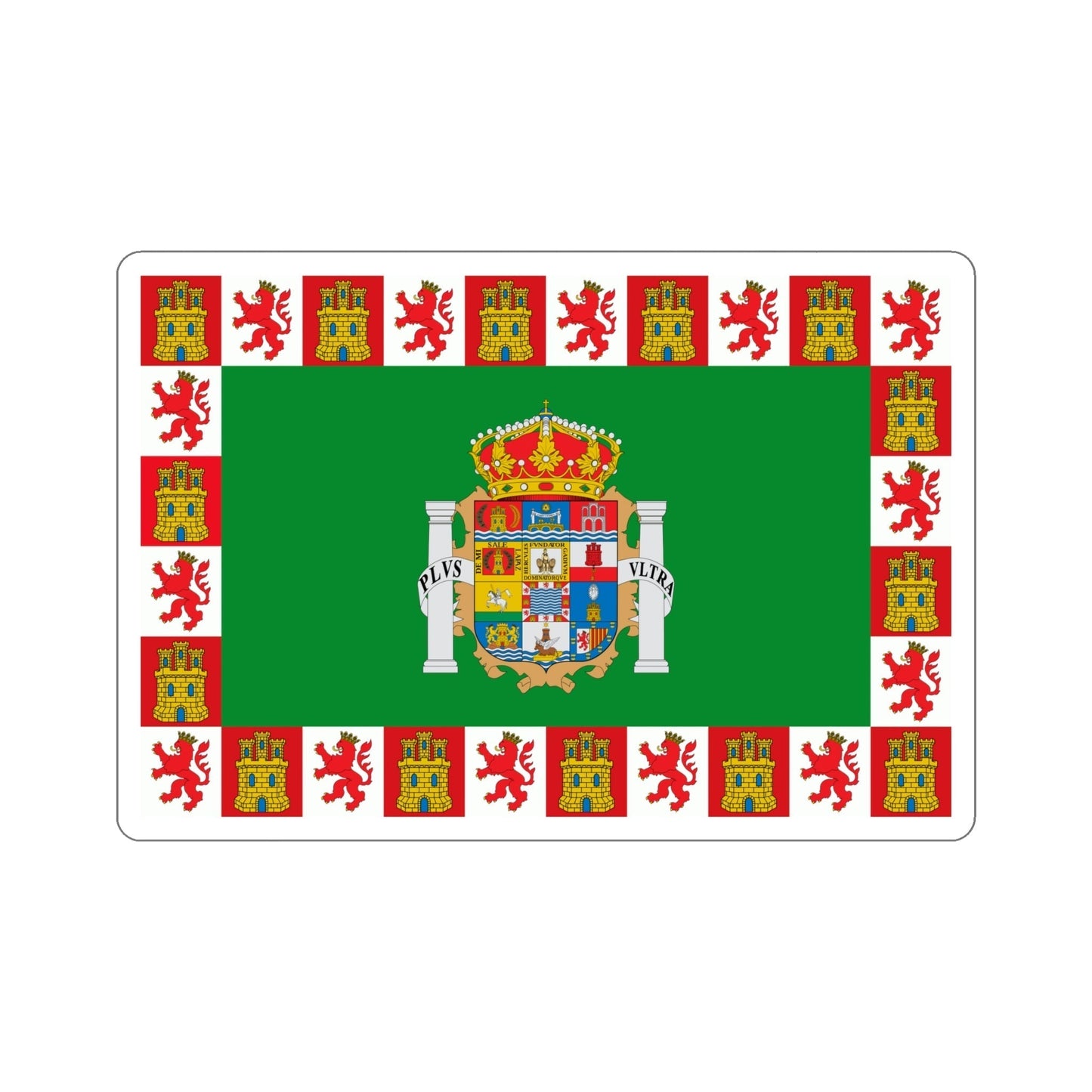 Flag of Cádiz Spain STICKER Vinyl Die-Cut Decal-6 Inch-The Sticker Space