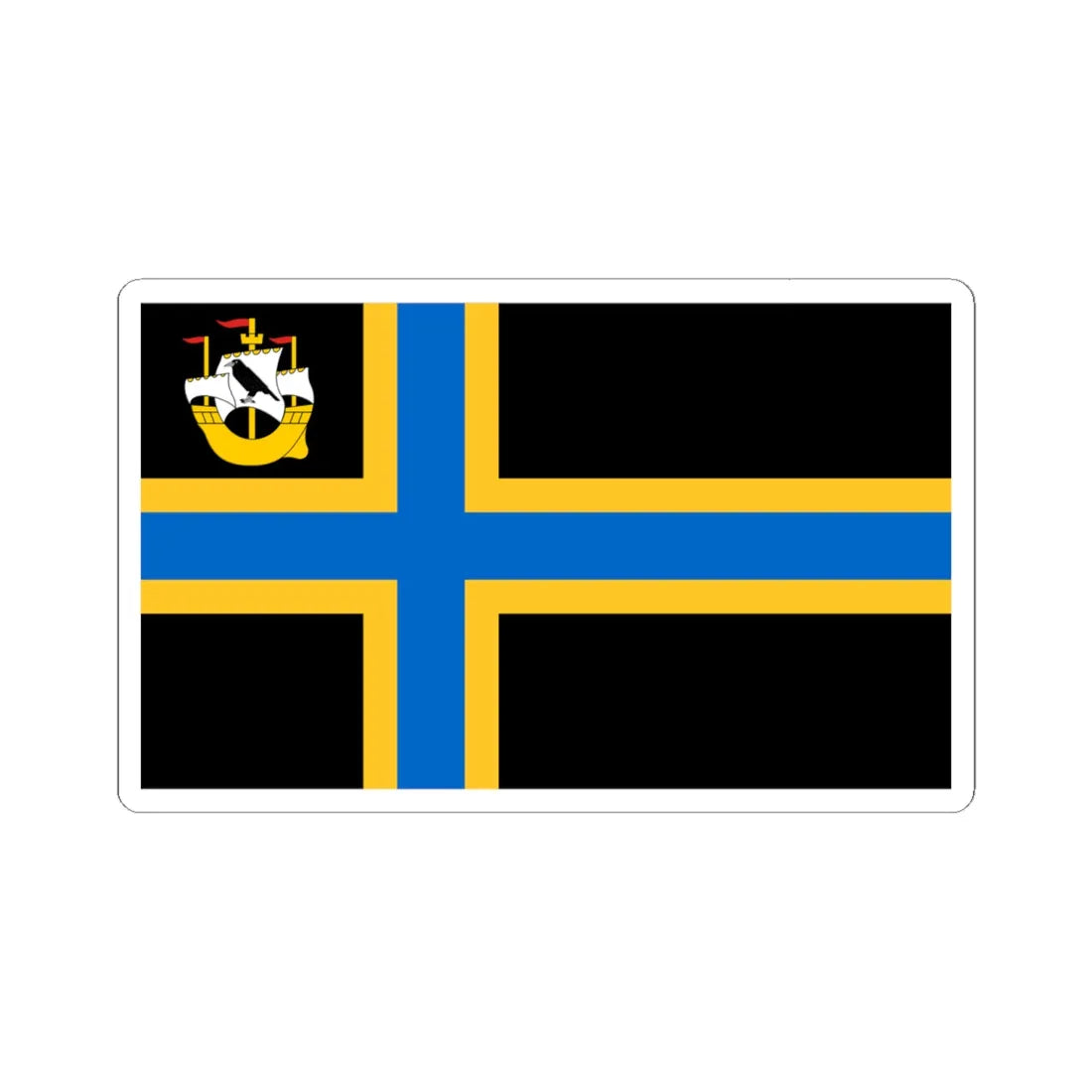 Flag of Caithness (Scotland) STICKER Vinyl Kiss-Cut Decal 6 Inch White - The Sticker Space