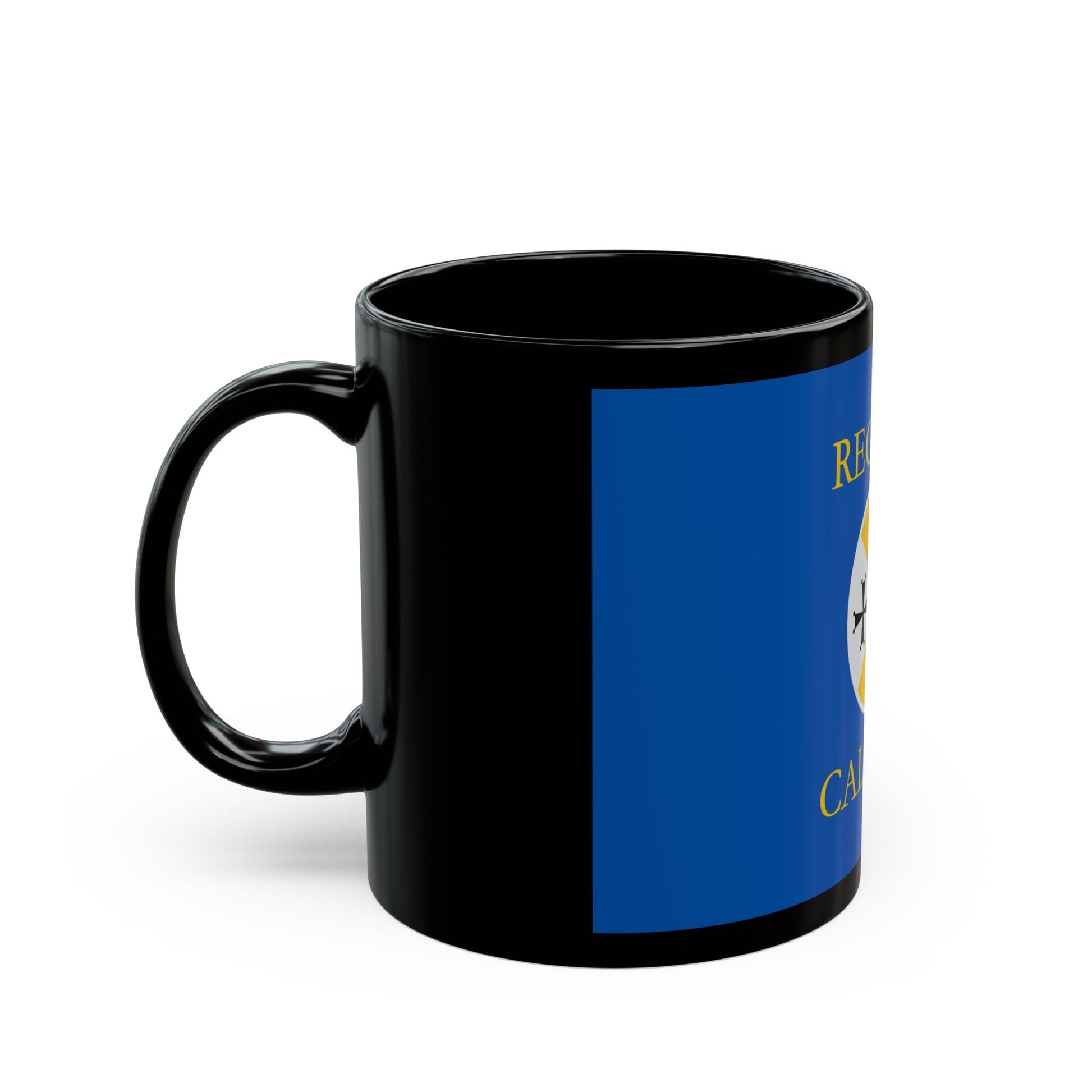 Flag of Calabria Italy - Black Coffee Mug-The Sticker Space