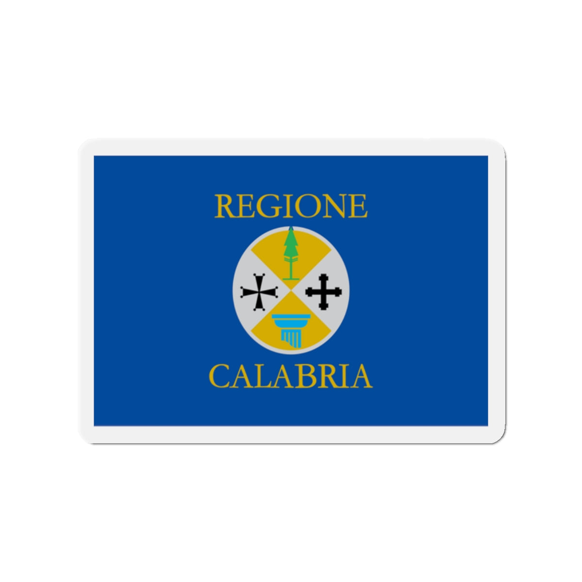 Flag of Calabria Italy - Die-Cut Magnet-2" x 2"-The Sticker Space