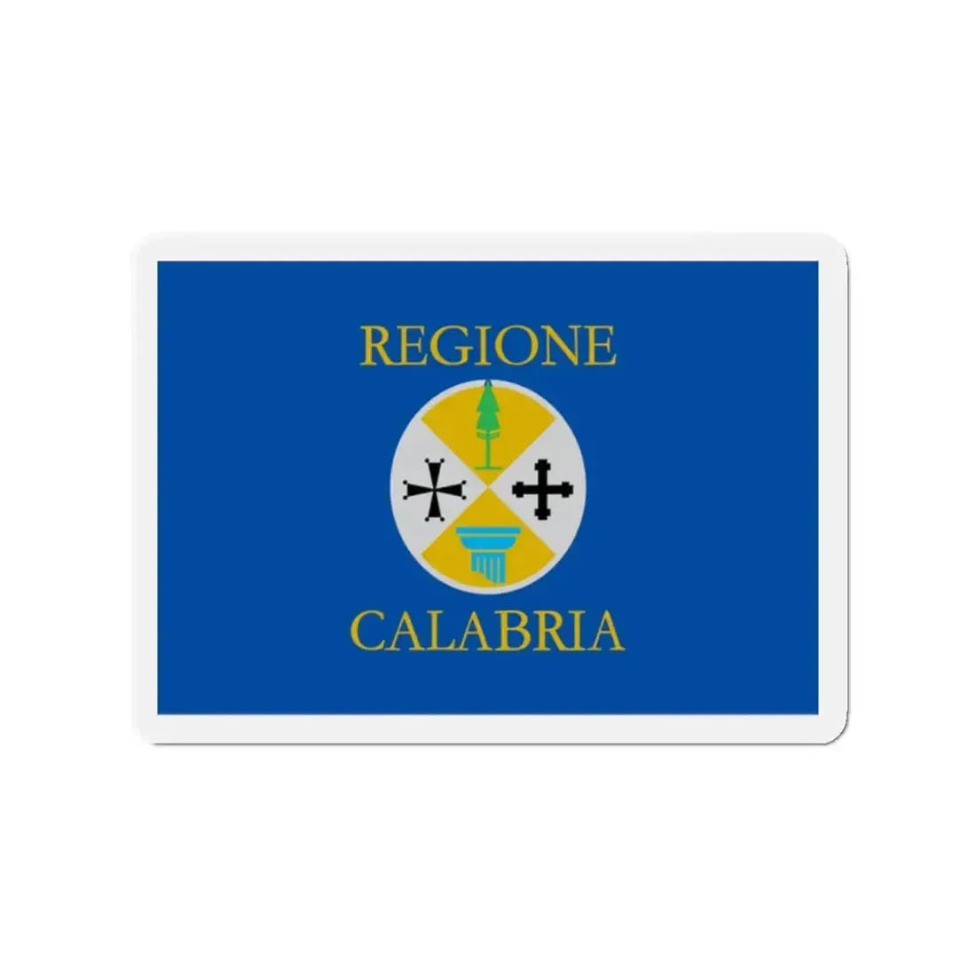 Flag of Calabria Italy - Refrigerator Magnet 2 Inch - The Sticker Space