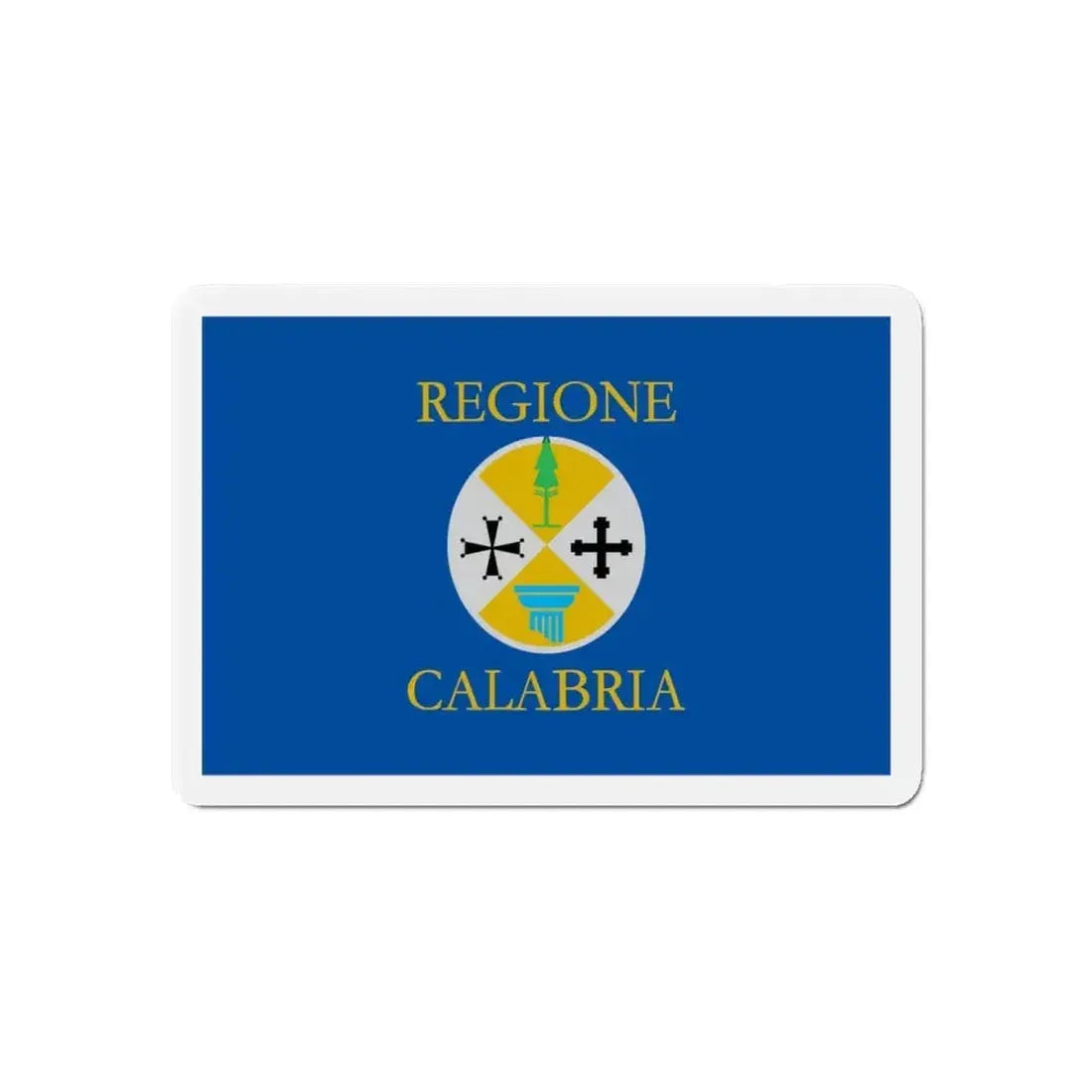 Flag of Calabria Italy - Refrigerator Magnet - The Sticker Space